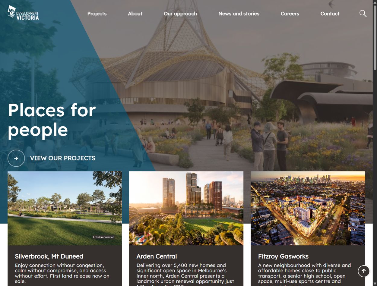 Development Victoria website