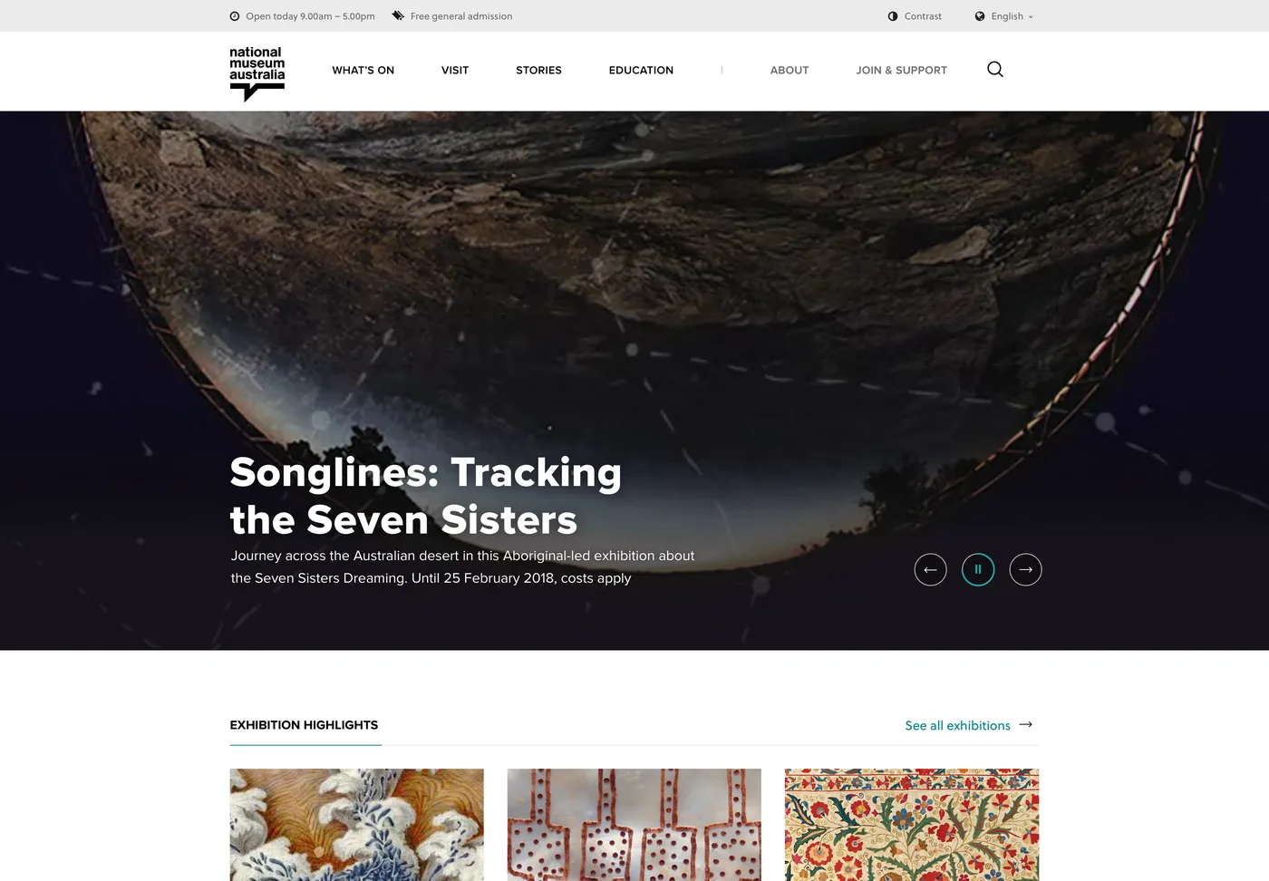 The home page design, May 2018