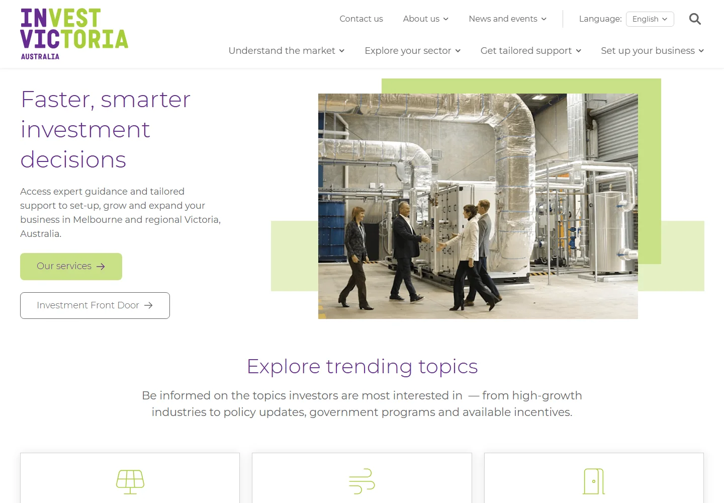 Invest Victoria website