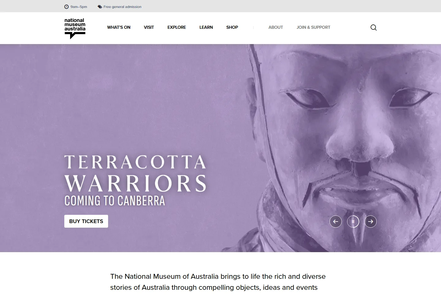 National Museum of Australia website